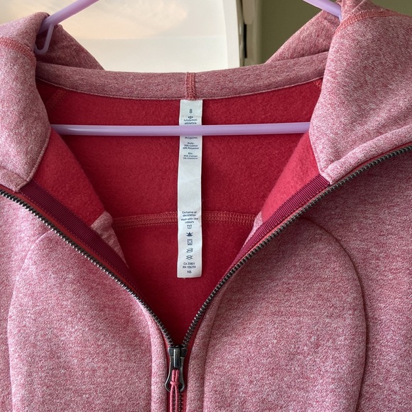 Lululemon Scuba Hoodie *Light Cotton Fleece in Heathered Cherry Tint - Picture 6 of 8